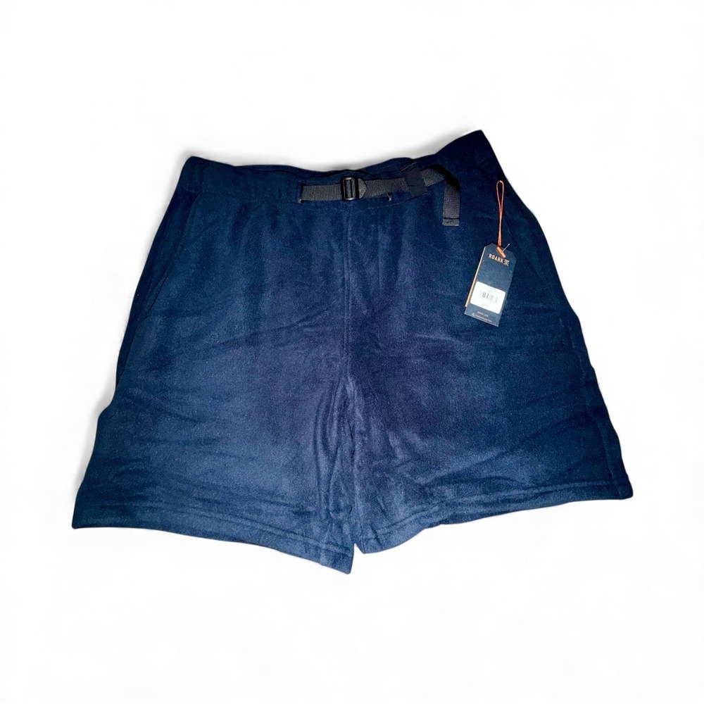 Roark‎ Men's Campover Comfort Short Navy Blue Belted Fleece L NWT